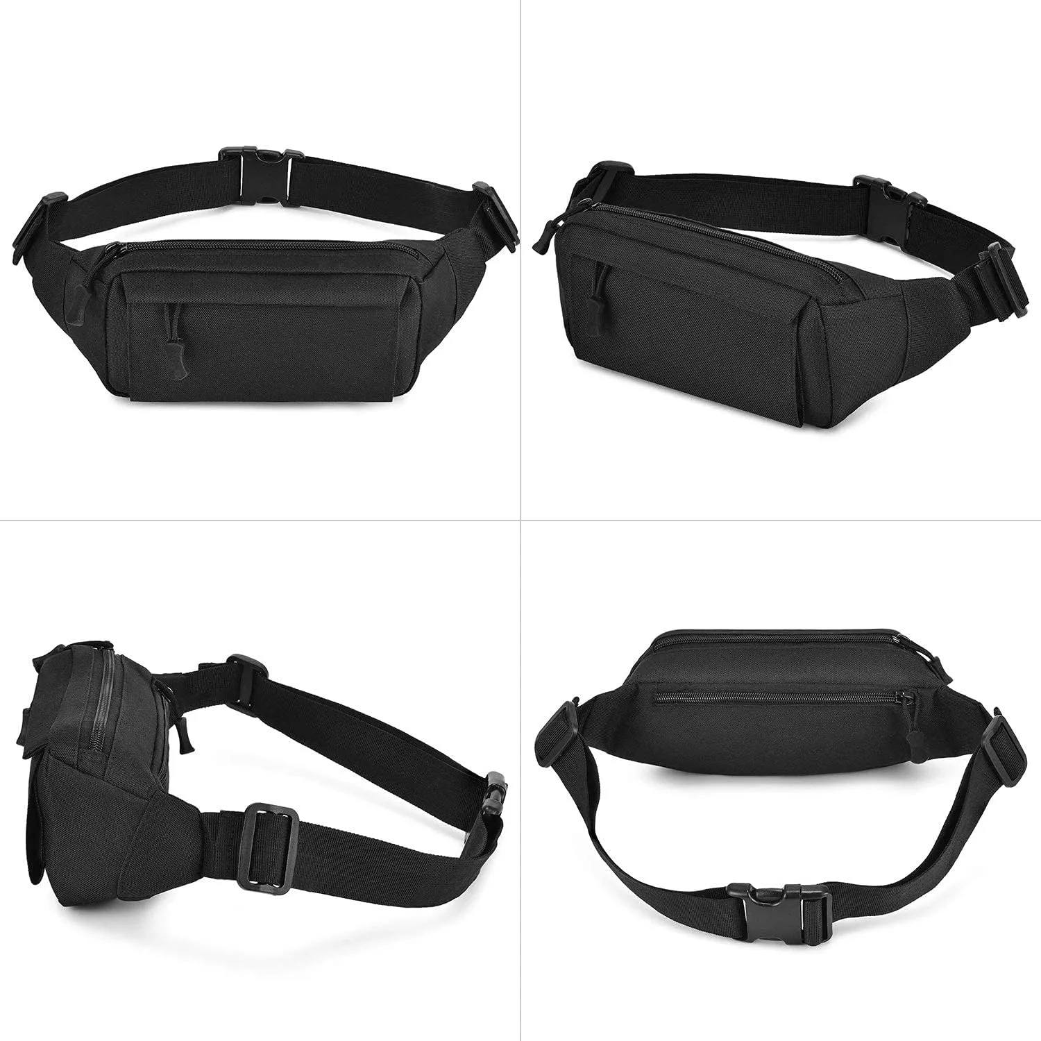 Huntvp Tactical Fanny Pack Small Military WR Nylon Waist Bag Money Belt Bumbag for Daily Use Travel Hiking Climbing Running