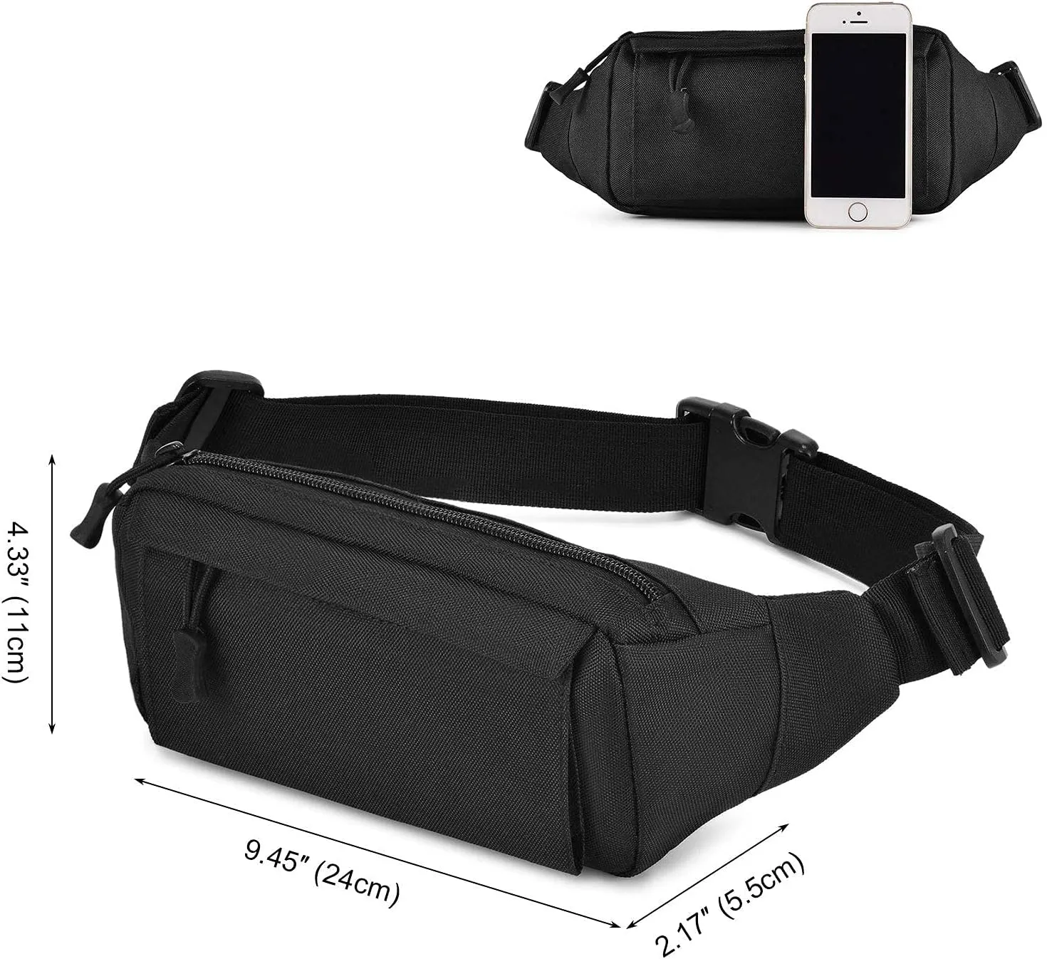 Huntvp Tactical Fanny Pack Small Military WR Nylon Waist Bag Money Belt Bumbag for Daily Use Travel Hiking Climbing Running