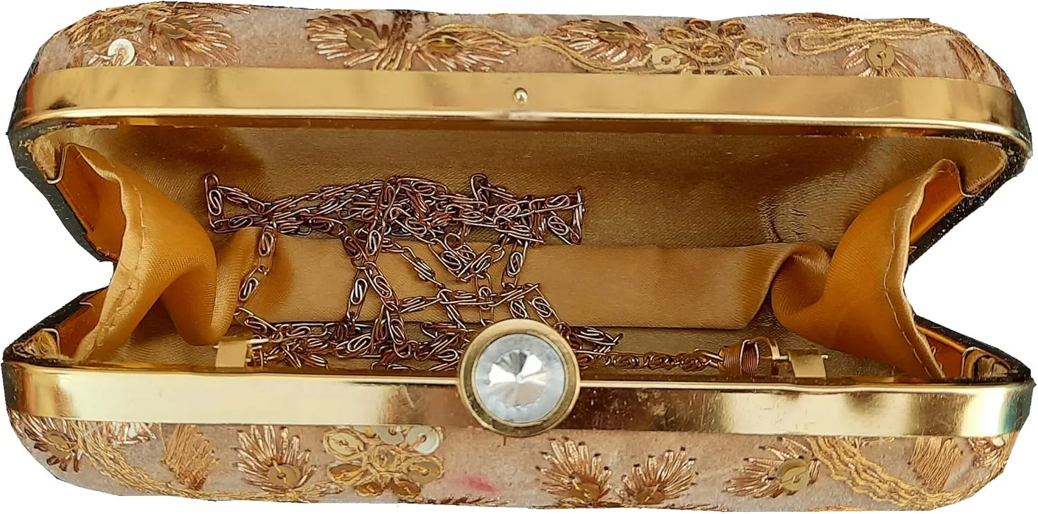 IGH Luxurious Indian Velvet Clutches for Women Ideal Wedding Favors, Unique Wedding Gifts, Christmas Party Gifts, Return Gift