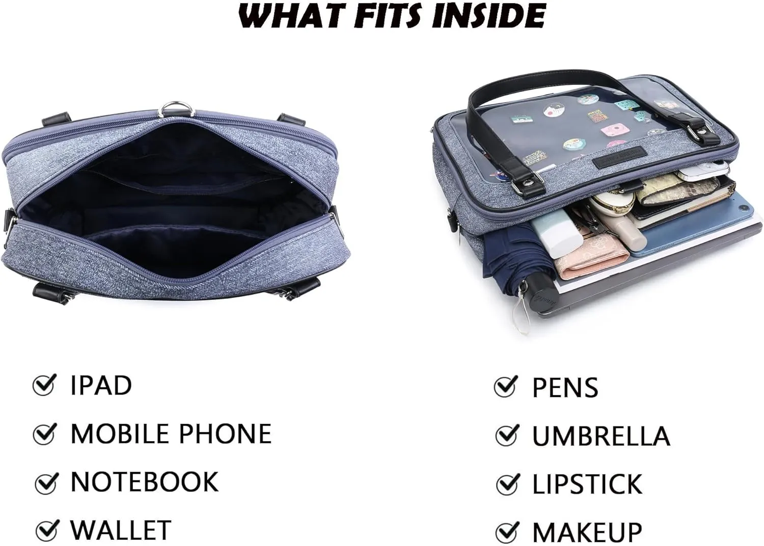 Imitation Denim PU Ita Bag Backpack Crossbody Bag Satchel Messenger Shoulder Bag for Pins Display
