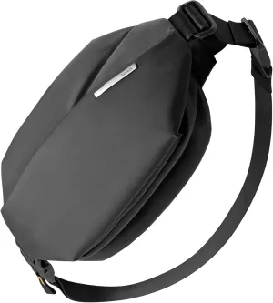 Inateck Sling Bag X, 4L Multi-pocket Crossbody Shoulder Chest Bag with Adjustable Shoulder Strap, Water-resistant Waist Fanny Pack for Men, Women, Travel, Daily Use, Cycling, Hiking, Black, Large