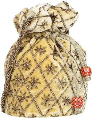 Indian Potli Bag for Wedding, Designer Bridal Clutch/Jewelry Pouch/Worship Potli Bag for Girls & Women