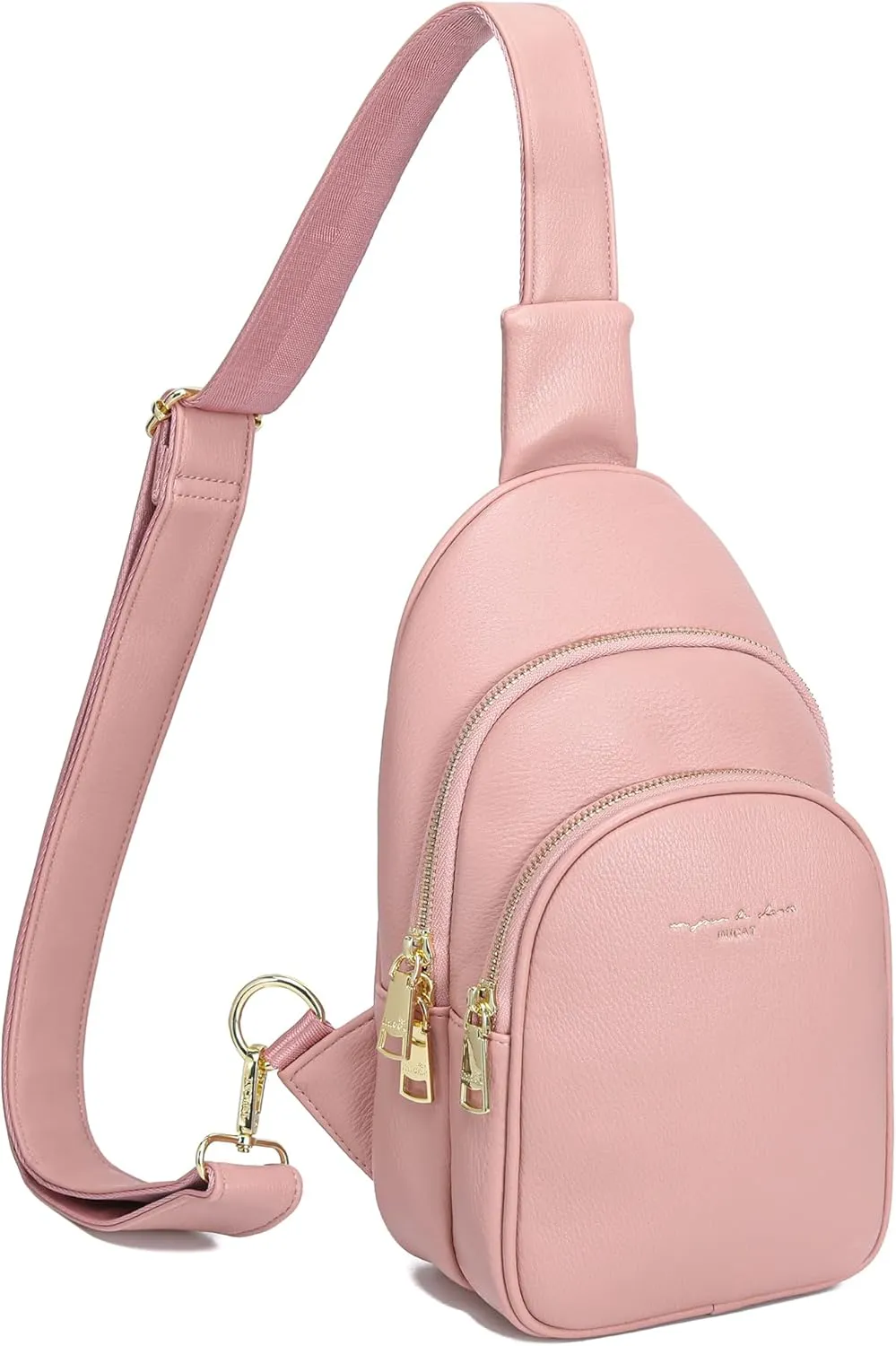 INICAT Crossbody Sling Bags Fanny Packs Leather Purses Chest Bag for Women