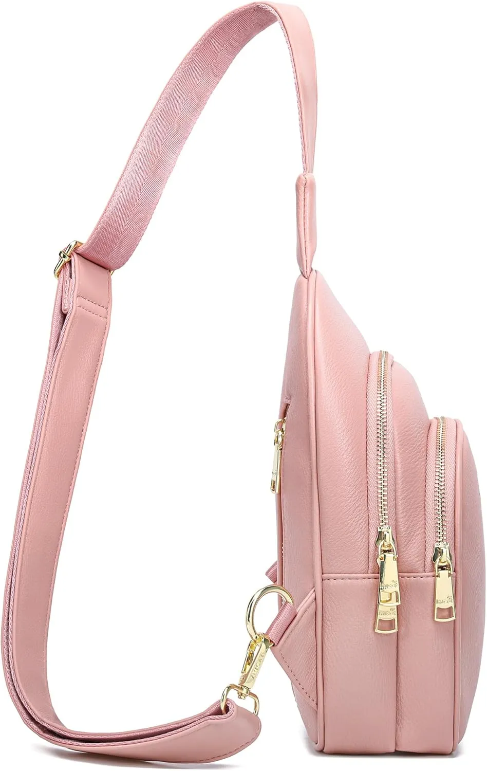 INICAT Crossbody Sling Bags Fanny Packs Leather Purses Chest Bag for Women