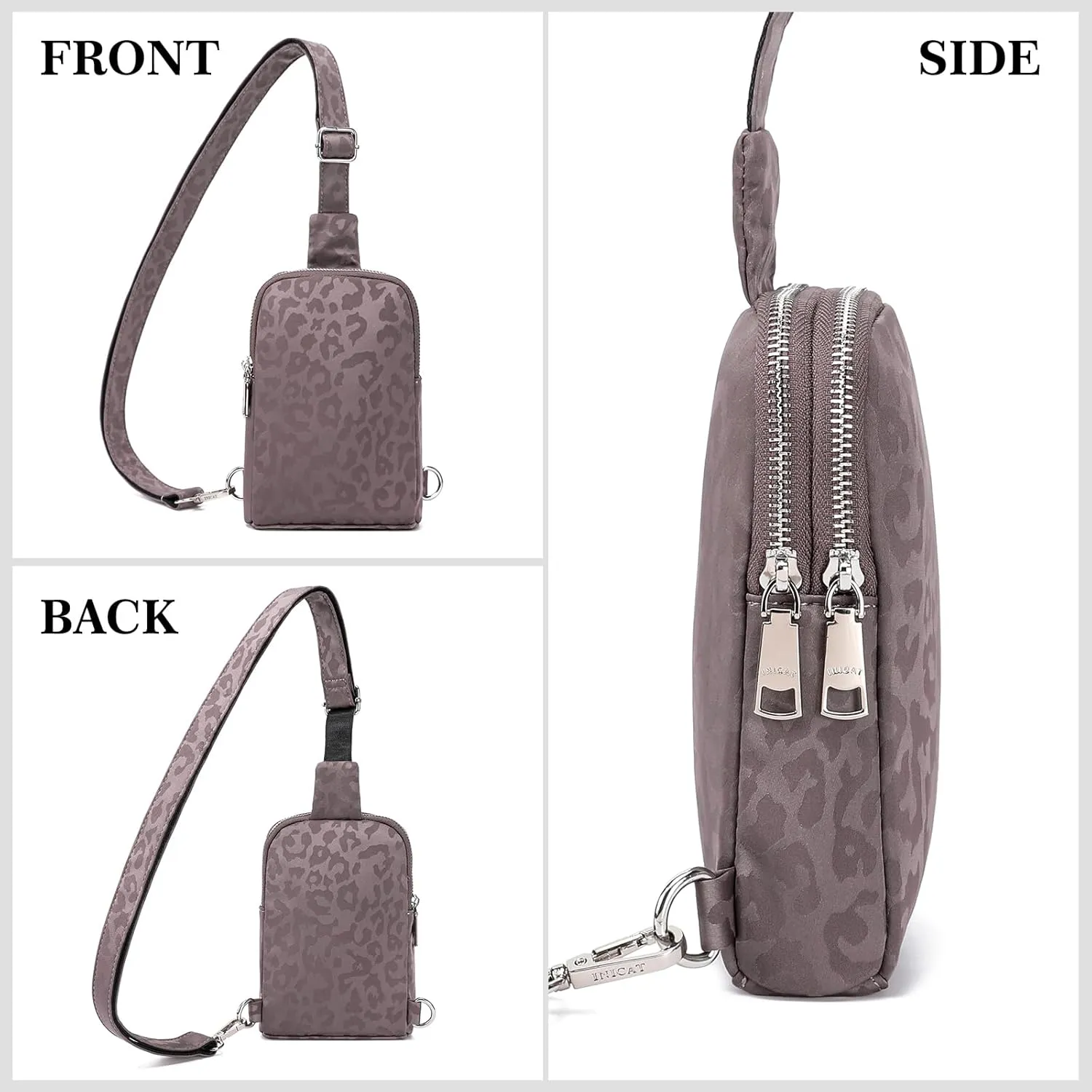 INICAT Nylon Small Crossbody Bags for Women 1L Sling Bag for Men Shoulder Bag Fanny Pack Travel Essentials