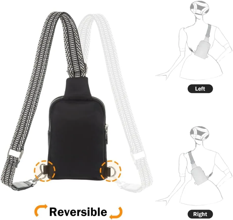 INICAT Nylon Small Crossbody Bags for Women 1L Sling Bag for Men Shoulder Bag Fanny Pack Travel Essentials