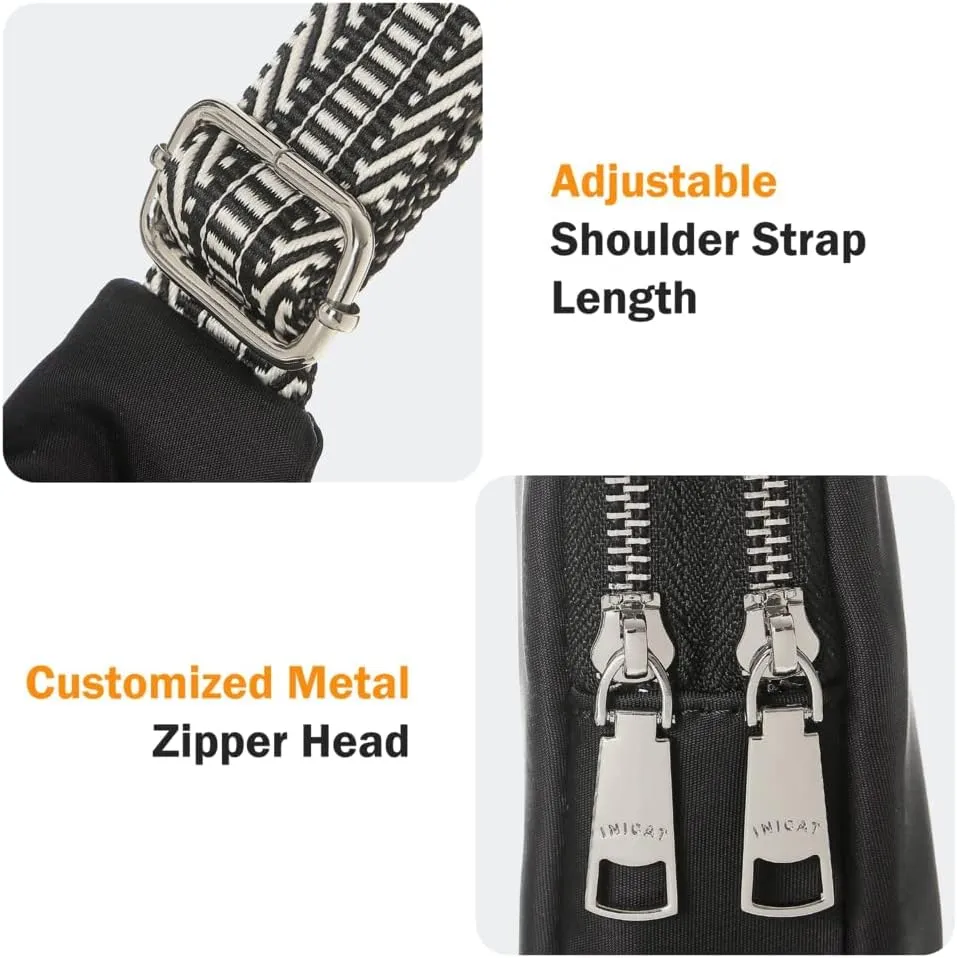 INICAT Nylon Small Crossbody Bags for Women 1L Sling Bag for Men Shoulder Bag Fanny Pack Travel Essentials