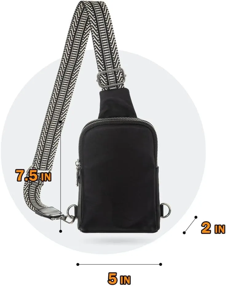 INICAT Nylon Small Crossbody Bags for Women 1L Sling Bag for Men Shoulder Bag Fanny Pack Travel Essentials