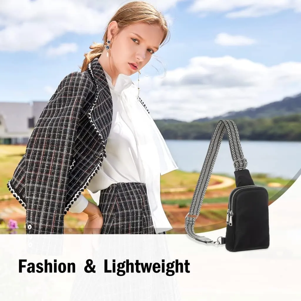 INICAT Nylon Small Crossbody Bags for Women 1L Sling Bag for Men Shoulder Bag Fanny Pack Travel Essentials