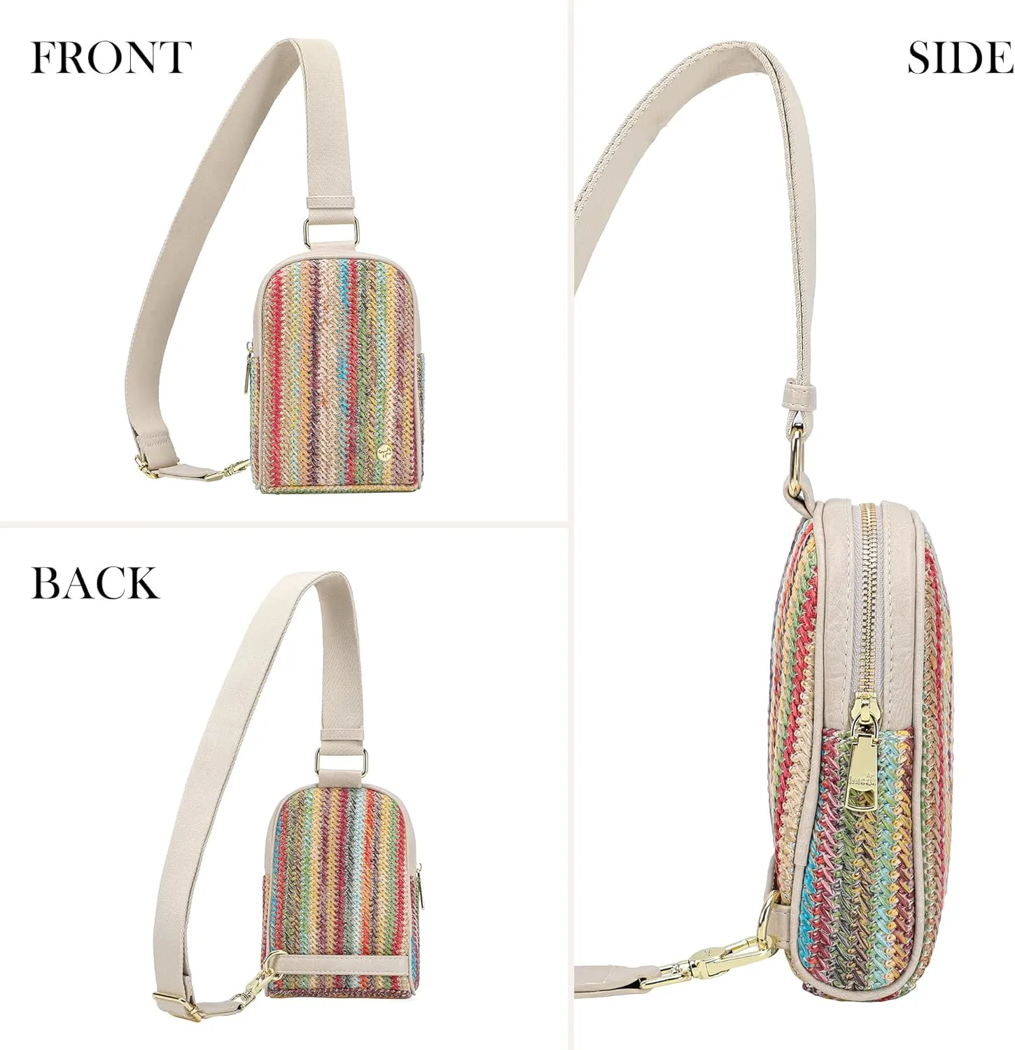 INICAT Summer Straw Bag Small Sling Beach Bag Crossbody Bags for Women