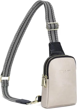 INICAT Travel Small Sling Bag Leather Crossbody Bags for Women Fanny Packs Cross Body Bag for Woman Cross Body Purses