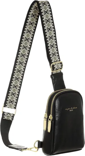 INICAT Travel Small Sling Bag Leather Crossbody Bags for Women Fanny Packs Cross Body Bag for Woman Cross Body Purses
