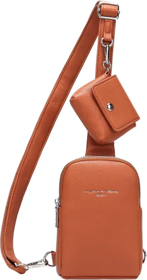 INICAT Travel Small Sling Bag Leather Crossbody Bags for Women Fanny Packs Cross Body Bag for Woman Cross Body Purses