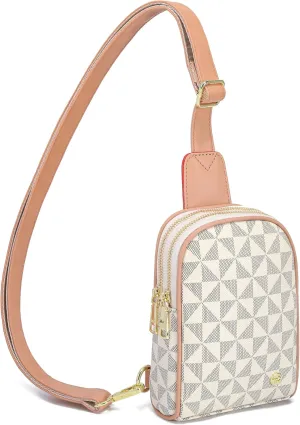 INICAT Travel Small Sling Bag Leather Crossbody Bags for Women Fanny Packs Cross Body Bag for Woman Cross Body Purses