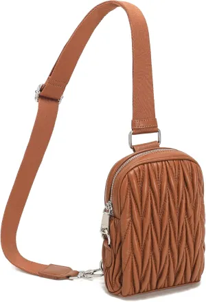 INICAT Travel Small Sling Bag Leather Crossbody Bags for Women Fanny Packs Cross Body Bag for Woman Cross Body Purses