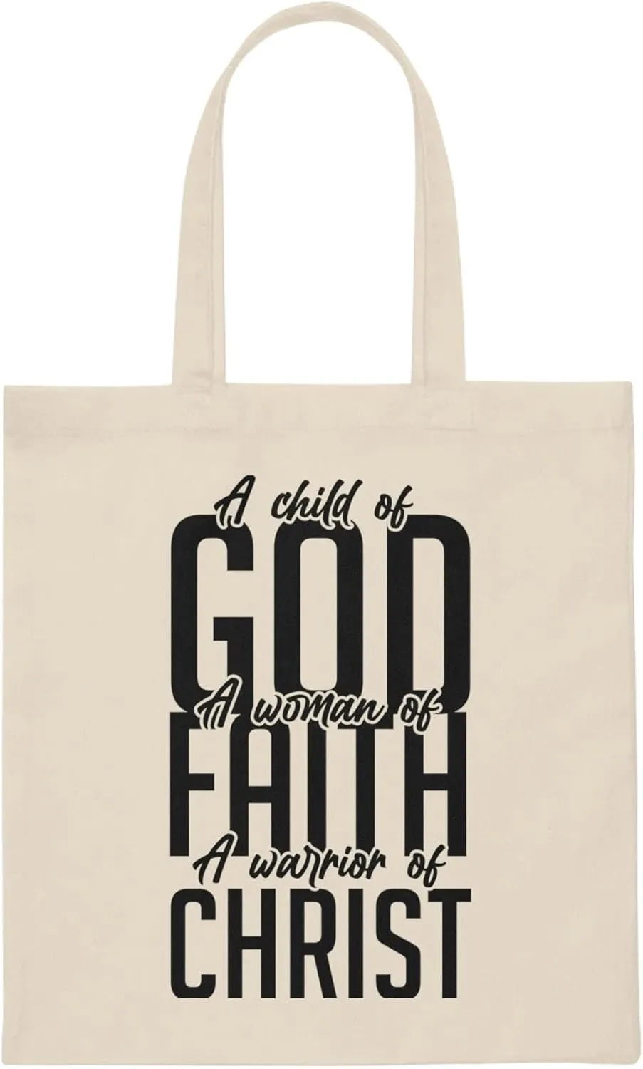 Inspirational Fighting Prayer Uplifting Statements Catholic Motivating Religious Enthusiasts Distressed Love Canvas Tote Bag