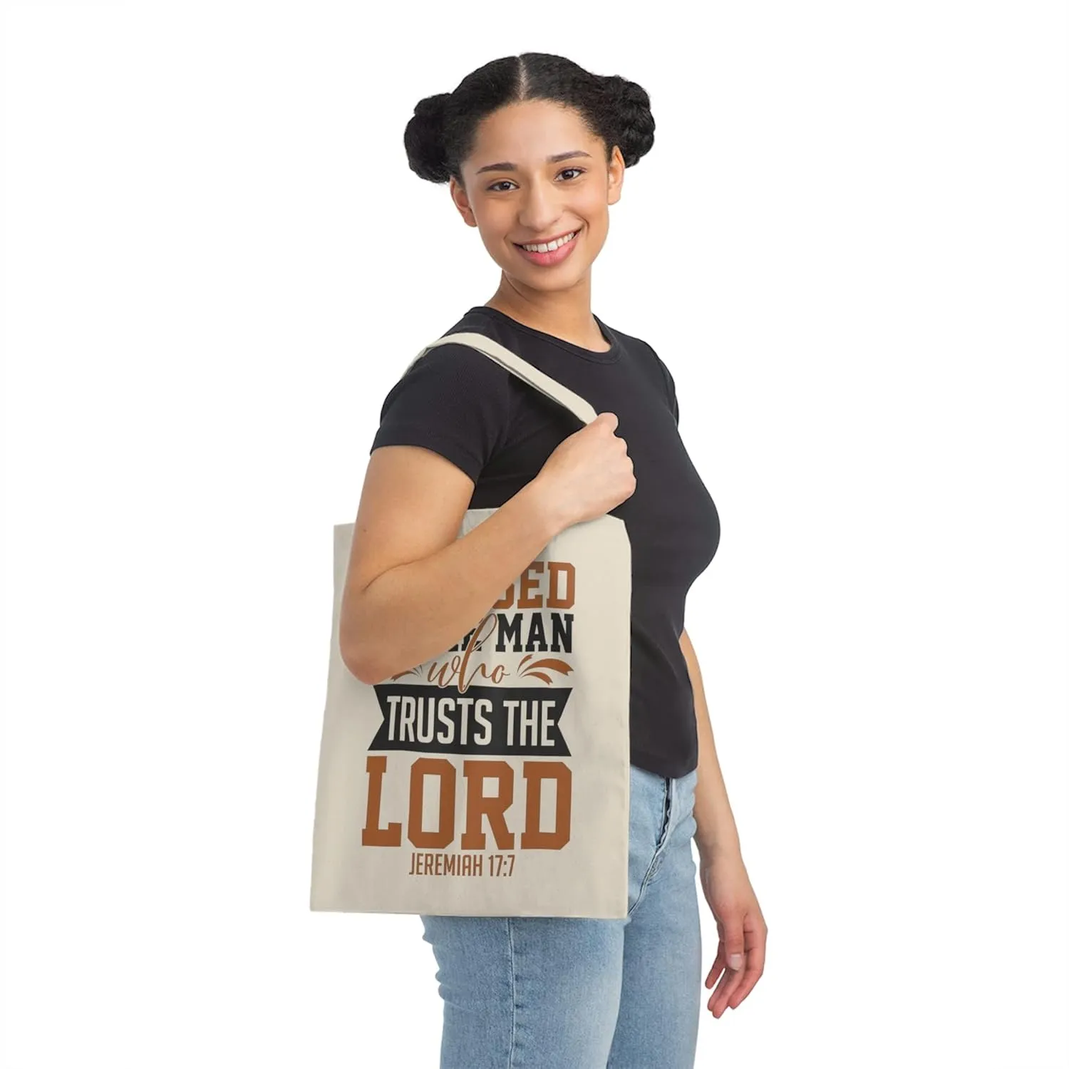 Inspirational Persevering Christians Faithfulness Sayings Uplifting Praying Church Enthusiasts Statements Canvas Tote Bag