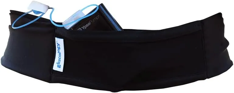 Insulin Pump Holder Waist Belt for Kids, Breathable, Elastic & Soft Fabric with Mesh for Easy Viewing, Ideal for Sleeping and Daily Use (18''–22'', Black)