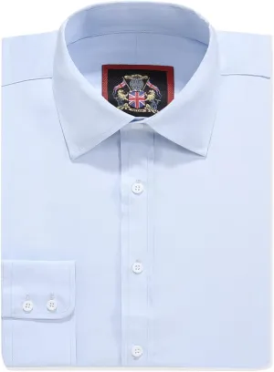 JANEO BRITISH APPAREL Nos Tibi Serviat UK Co Mens Plain Long Sleeve Formal Dress Shirts,Regular Fit,Double & Single Cuff