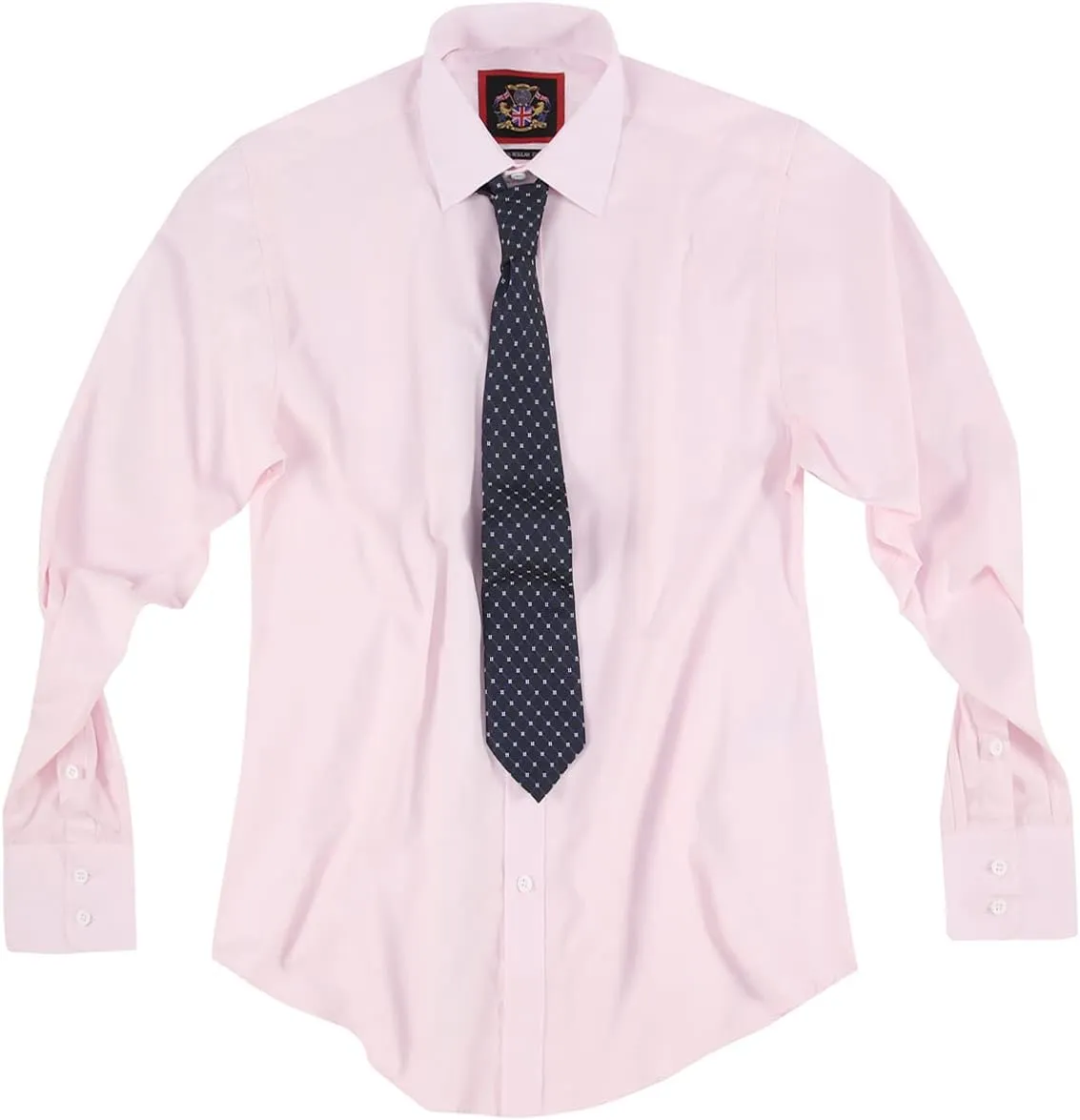 JANEO BRITISH APPAREL Nos Tibi Serviat UK Co Mens Plain Long Sleeve Formal Dress Shirts,Regular Fit,Double & Single Cuff