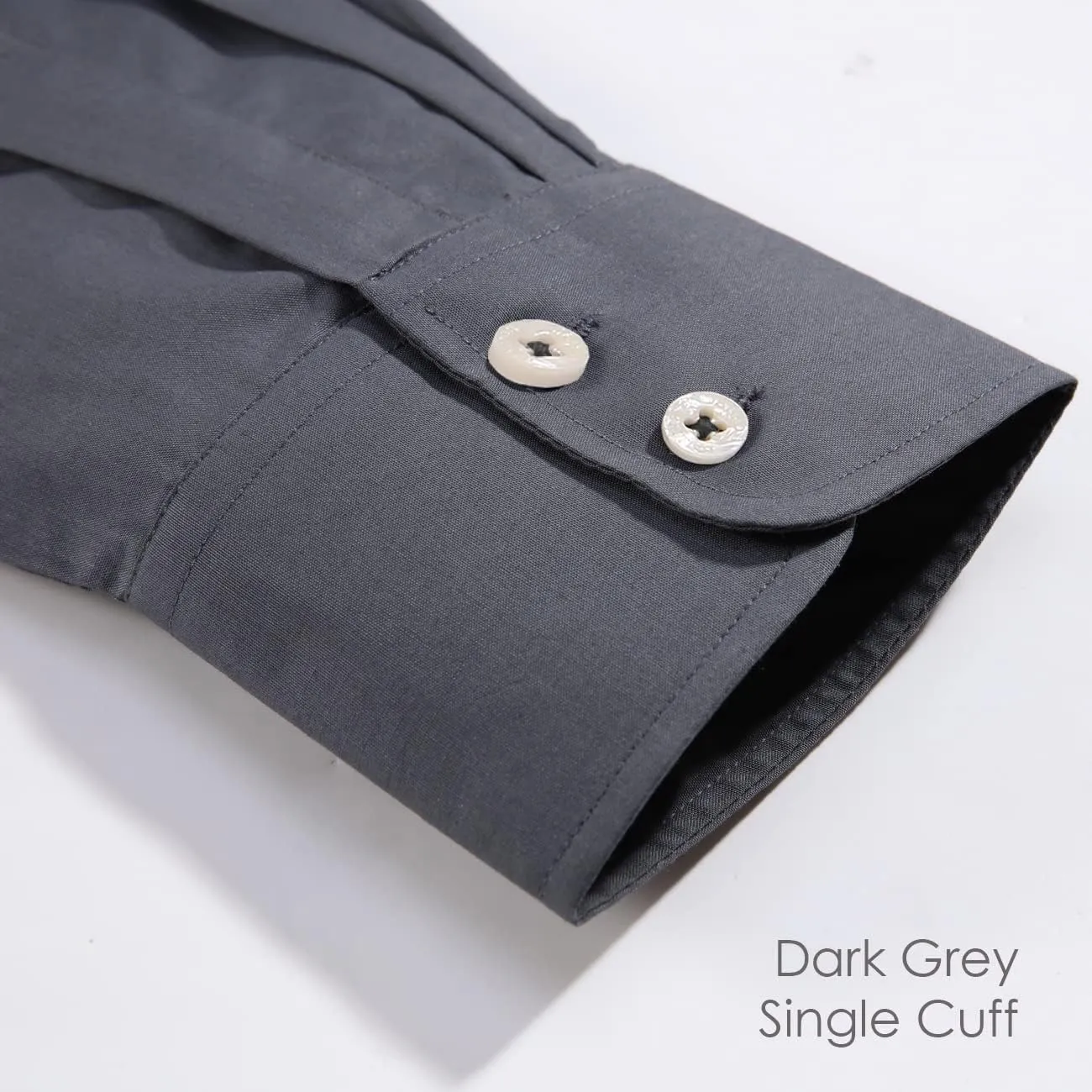 JANEO BRITISH APPAREL Nos Tibi Serviat UK Co Mens Plain Long Sleeve Formal Dress Shirts,Regular Fit,Double & Single Cuff