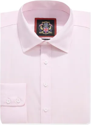 JANEO BRITISH APPAREL Nos Tibi Serviat UK Co Mens Plain Long Sleeve Formal Dress Shirts,Regular Fit,Double & Single Cuff
