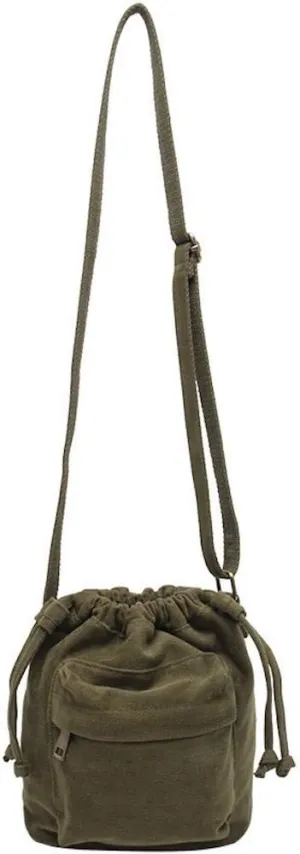 Jeelow Small Canvas Crescent Tote Handbag Mini Crossbody Cellphone Sling Bag Purses With Adjustable Strap & Zipper