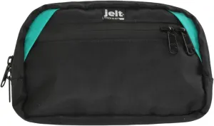 Jelt Crossbody Bags for Men and Women: Versatile Fanny Packs, Fashion Waist Packs, Belt Bags with Adjustable Strap Made in USA from Recycled Material Black with Teal Stripe