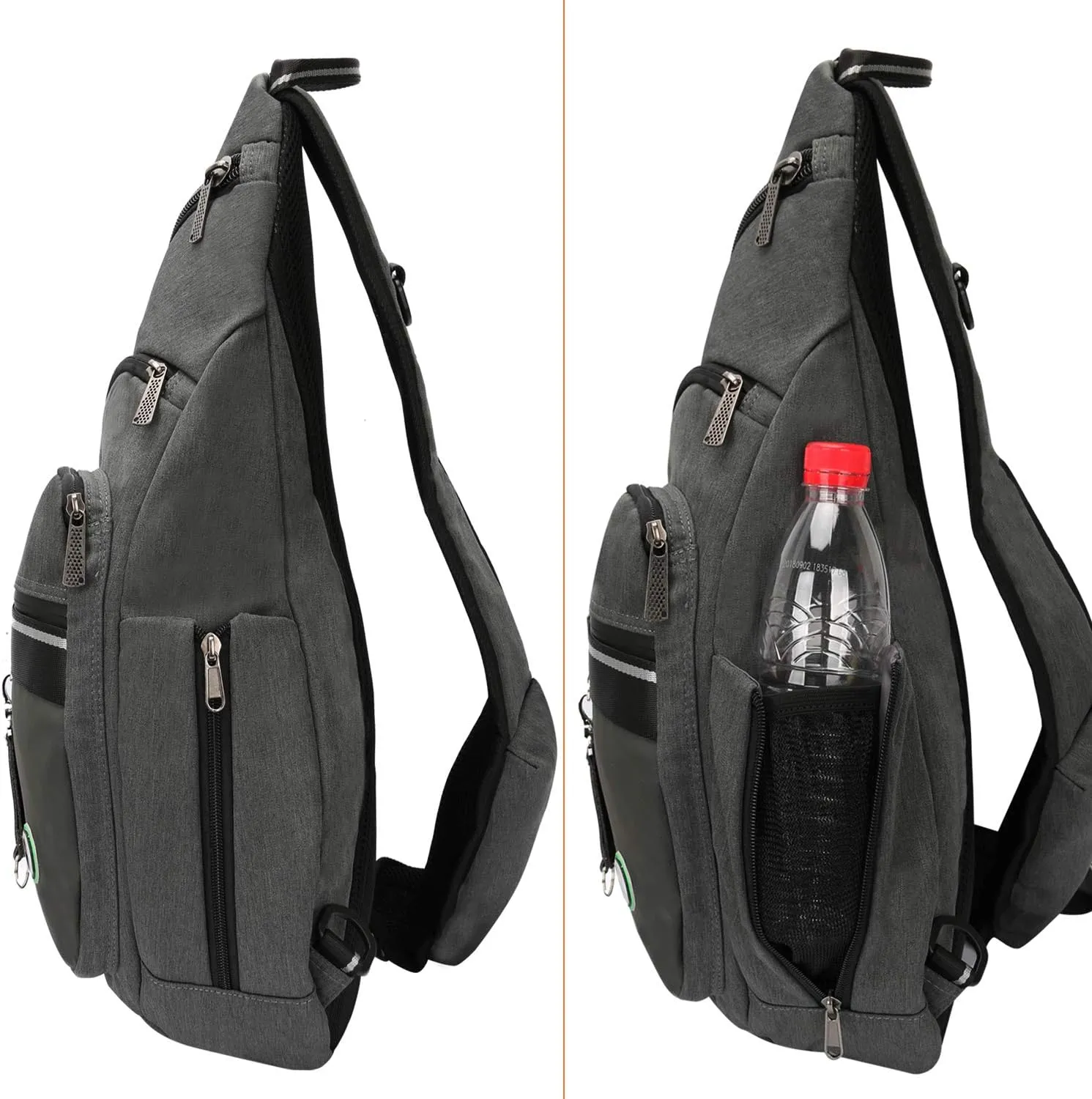 Jochui Sling Bag Backpack Pack 13" 14" Laptop Bag Satchel Travel Outdoor Festival Bag Gray