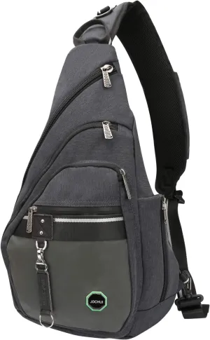 Jochui Sling Bag Backpack Pack 13" 14" Laptop Bag Satchel Travel Outdoor Festival Bag Gray