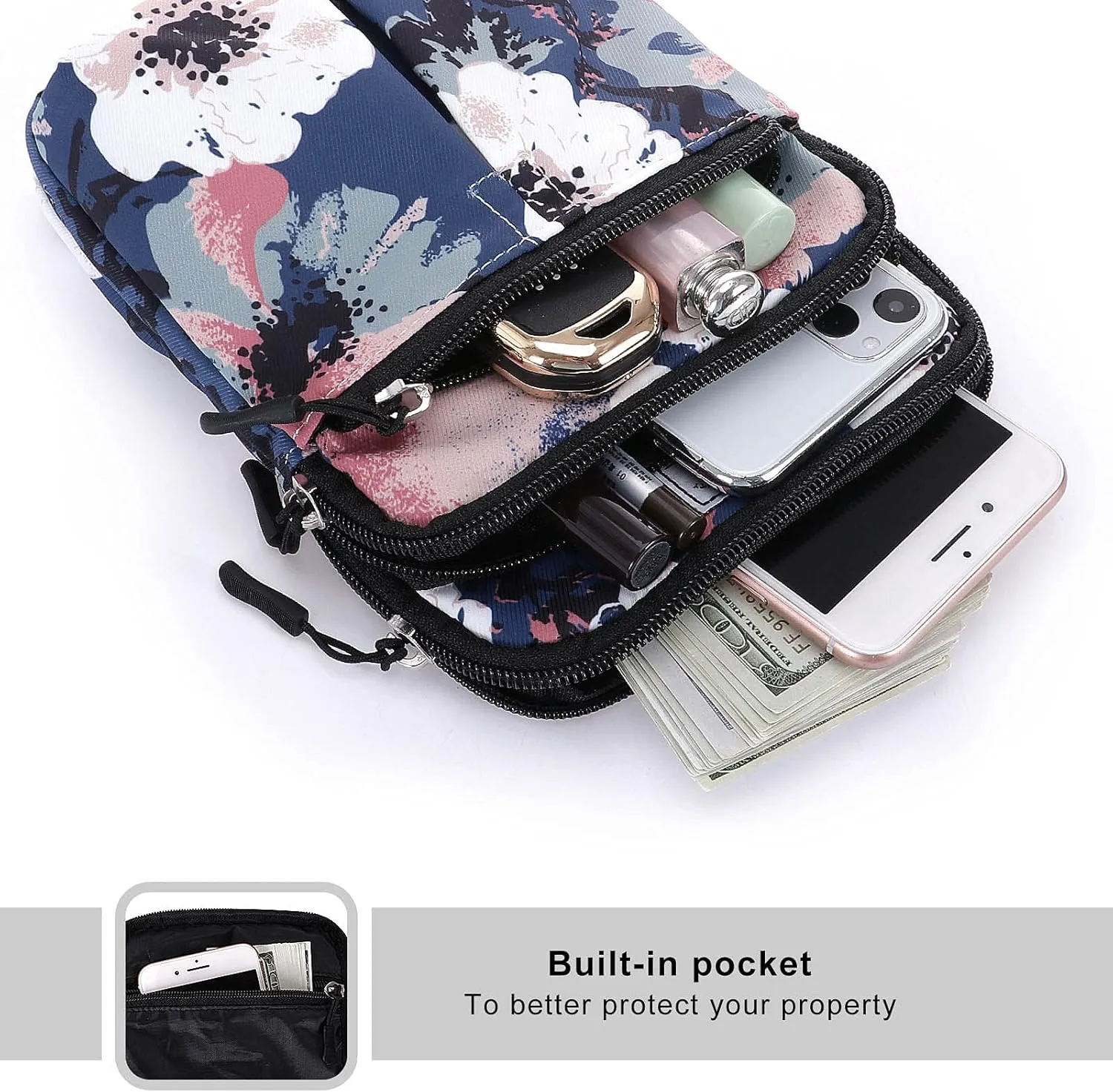 KAMO Multifunction Phone Waist Bag - Diagonal Crossbody Purse for Women & Men
