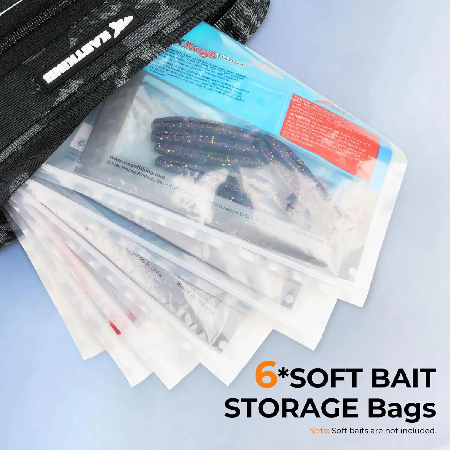 KastKing BaitSpace Waist Bag – Waterproof Tackle Storage Bag With Adjustable Belt, Fishing Fanny Pack for Men, Soft Bait Organizer, 3600 Utility Box, Rod Holder, Nylon