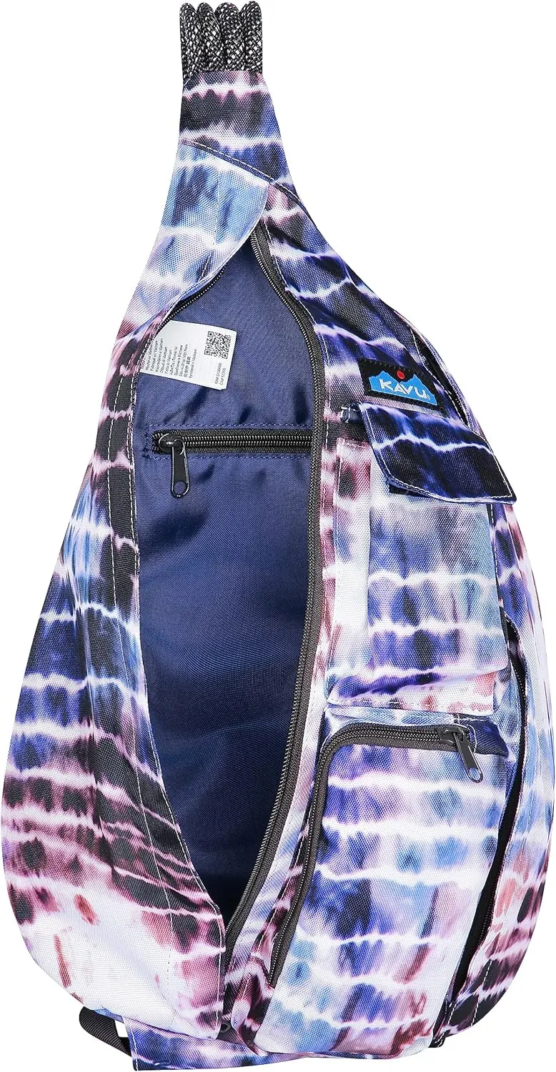 KAVU Original Rope Sling Bag with Adjustable Rope Shoulder Strap - Drift Tide