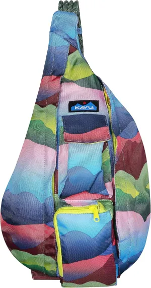 KAVU Original Rope Sling Bag with Adjustable Rope Shoulder Strap - Mountain Fade
