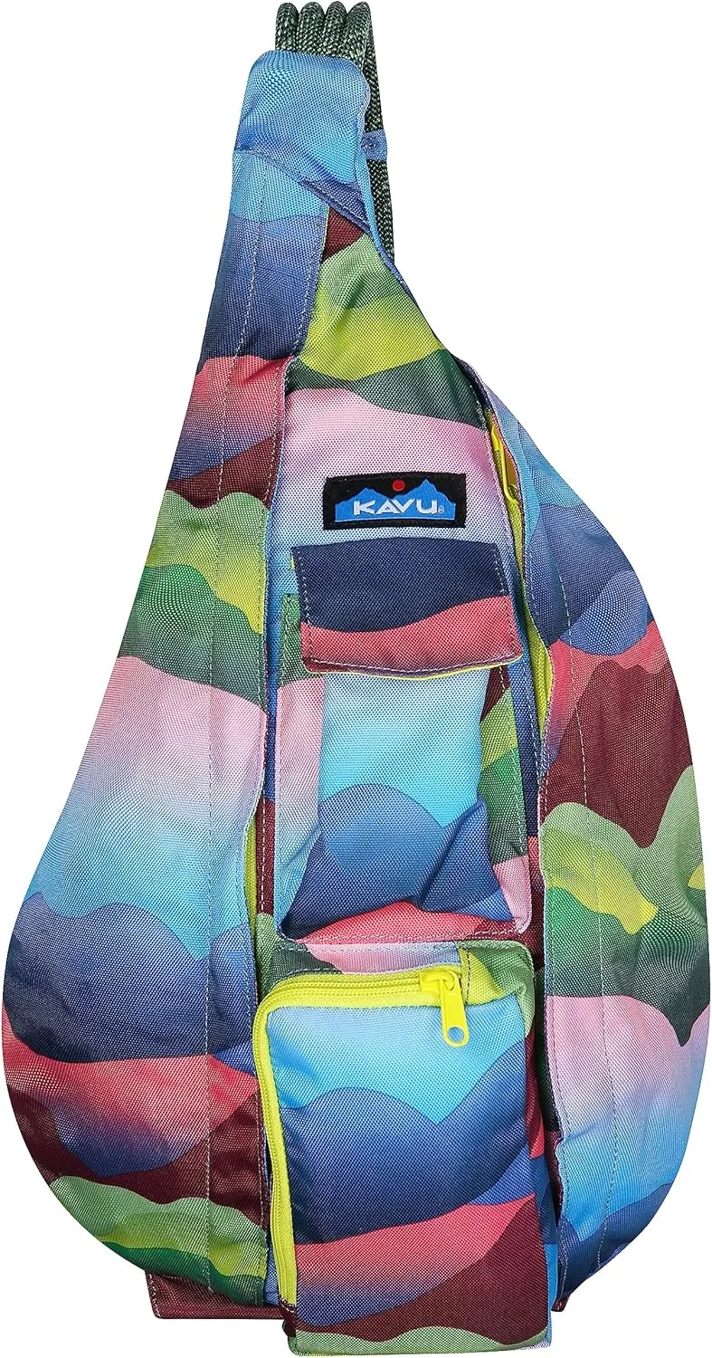 KAVU Original Rope Sling Bag with Adjustable Rope Shoulder Strap - Mountain Fade