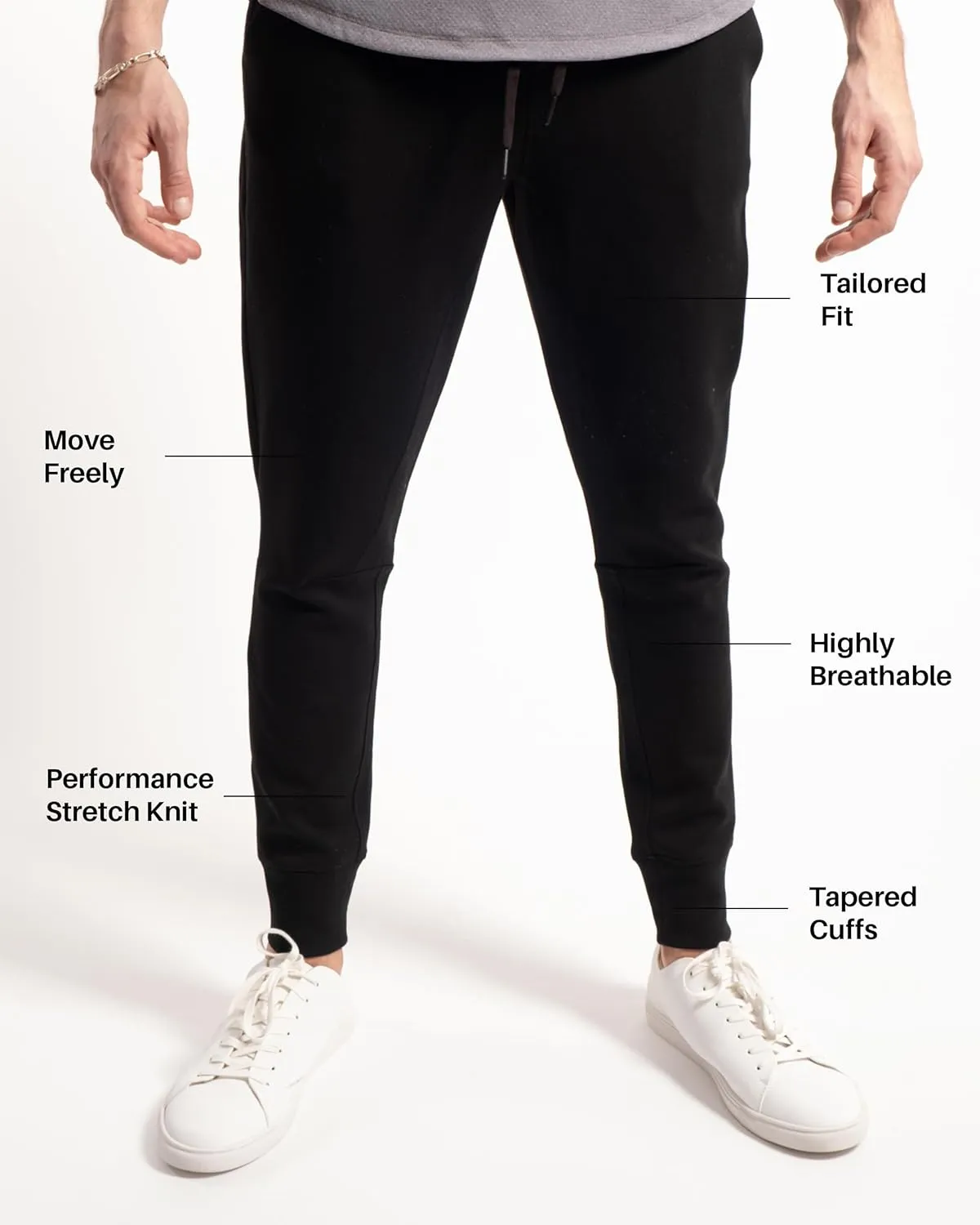 Kenneth Cole REACTION Stretch Scuba Knit Tapered Sweatpants for Men 2-Pack, Active Mens Joggers with Pockets, 2-Pack