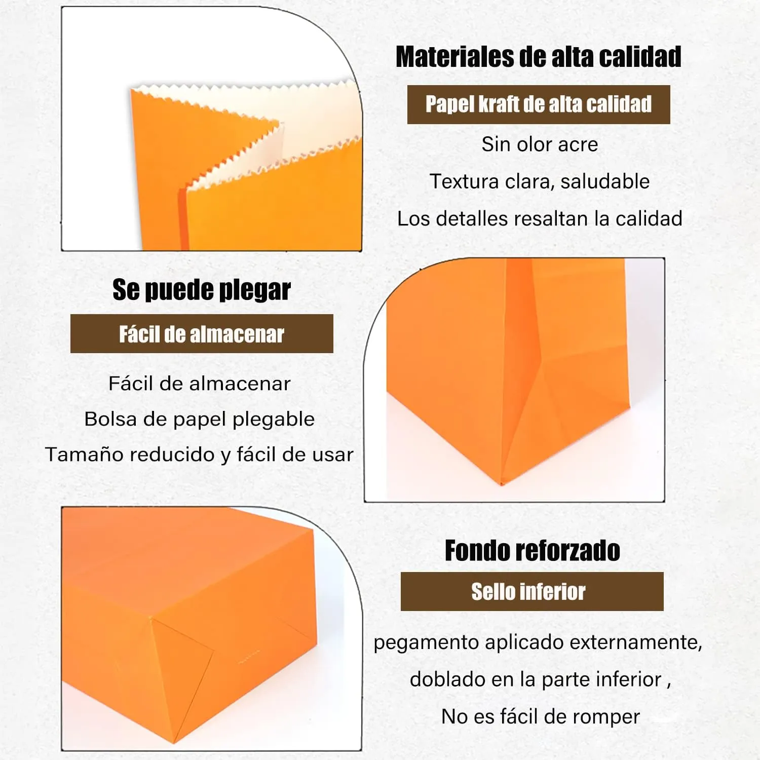 KEYYOOMY Small Orange Paper Bags Orange Party Goodie Bags Party Favor Bag Paper Lunch Bag (100 CT, 4.7x2.4x8.7 In)