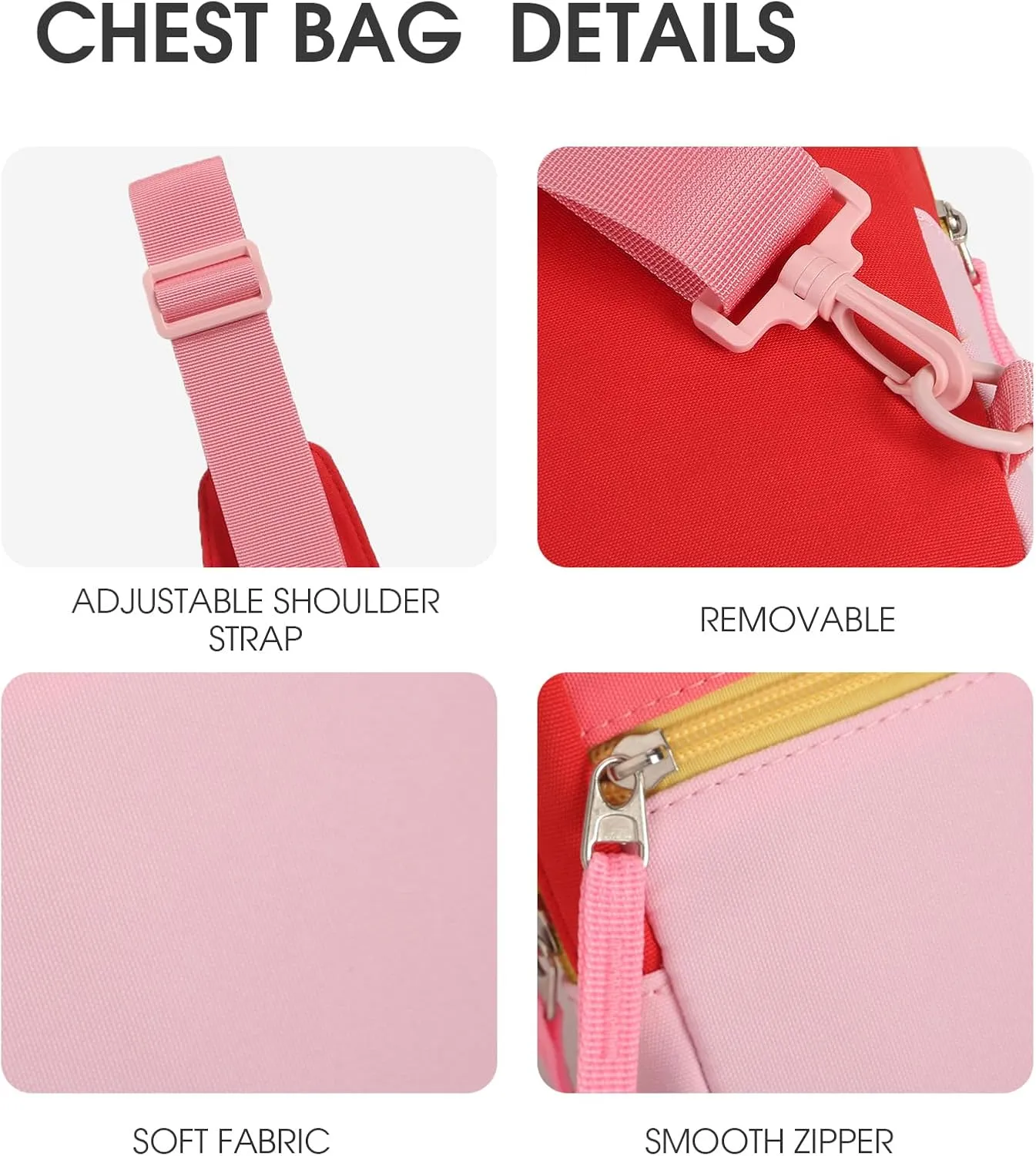 Kids Crossbody Small Sling Bag Bag Girls Fanny Pack Colorblock Belt Bag Cute Backpack Purse Chest Bag for Girls Gifts