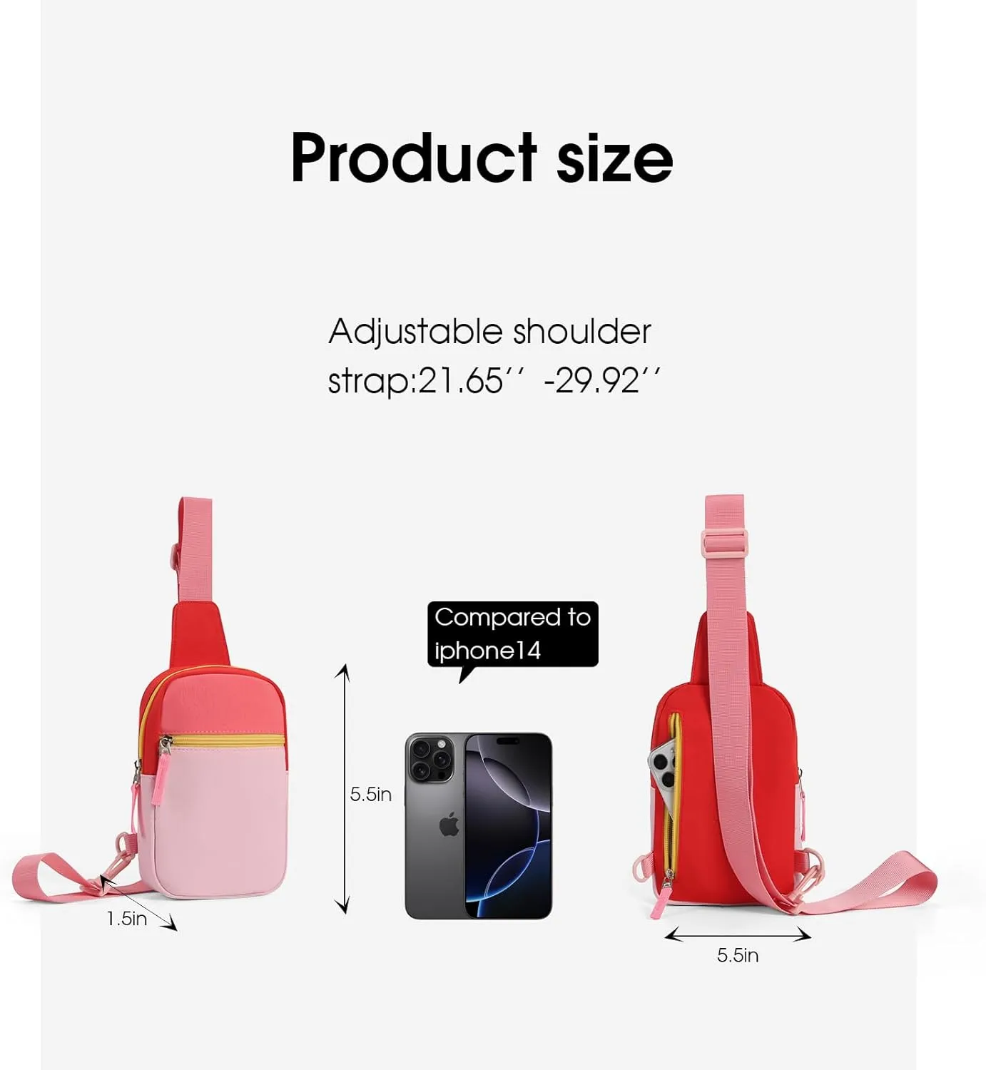 Kids Crossbody Small Sling Bag Bag Girls Fanny Pack Colorblock Belt Bag Cute Backpack Purse Chest Bag for Girls Gifts