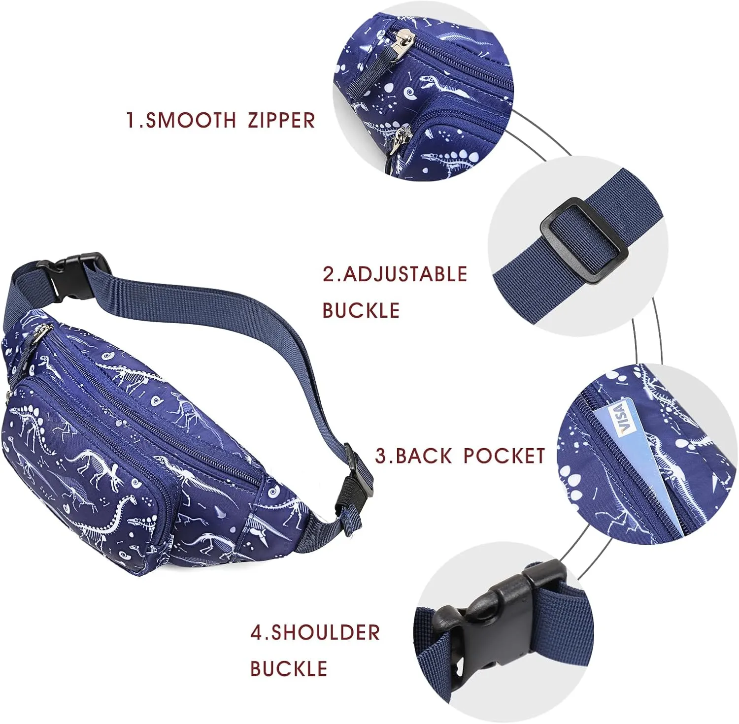 Kids Fanny Pack for Boys, Cute Waist Bag Gift