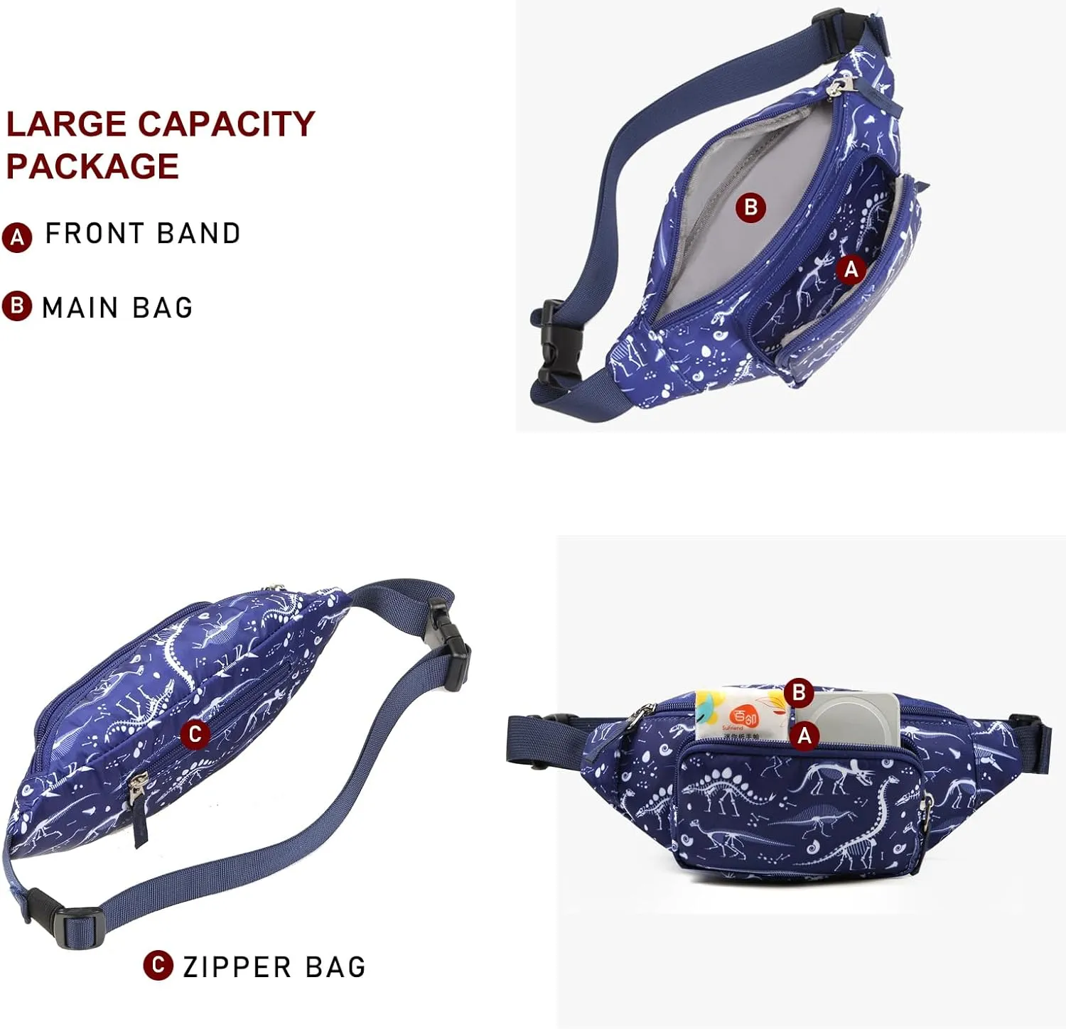 Kids Fanny Pack for Boys, Cute Waist Bag Gift