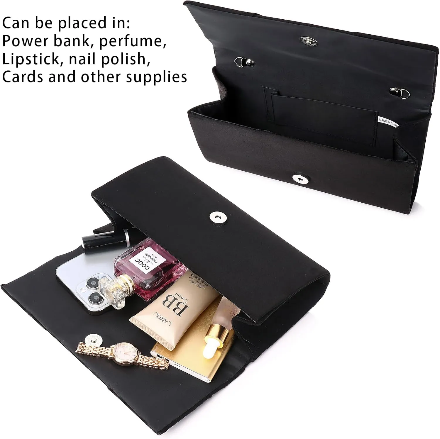 Labair Women's Evening Handbags Pleated Suede Evening Bag Velvet Clutch Bag Wedding Bridal Formal Purse.