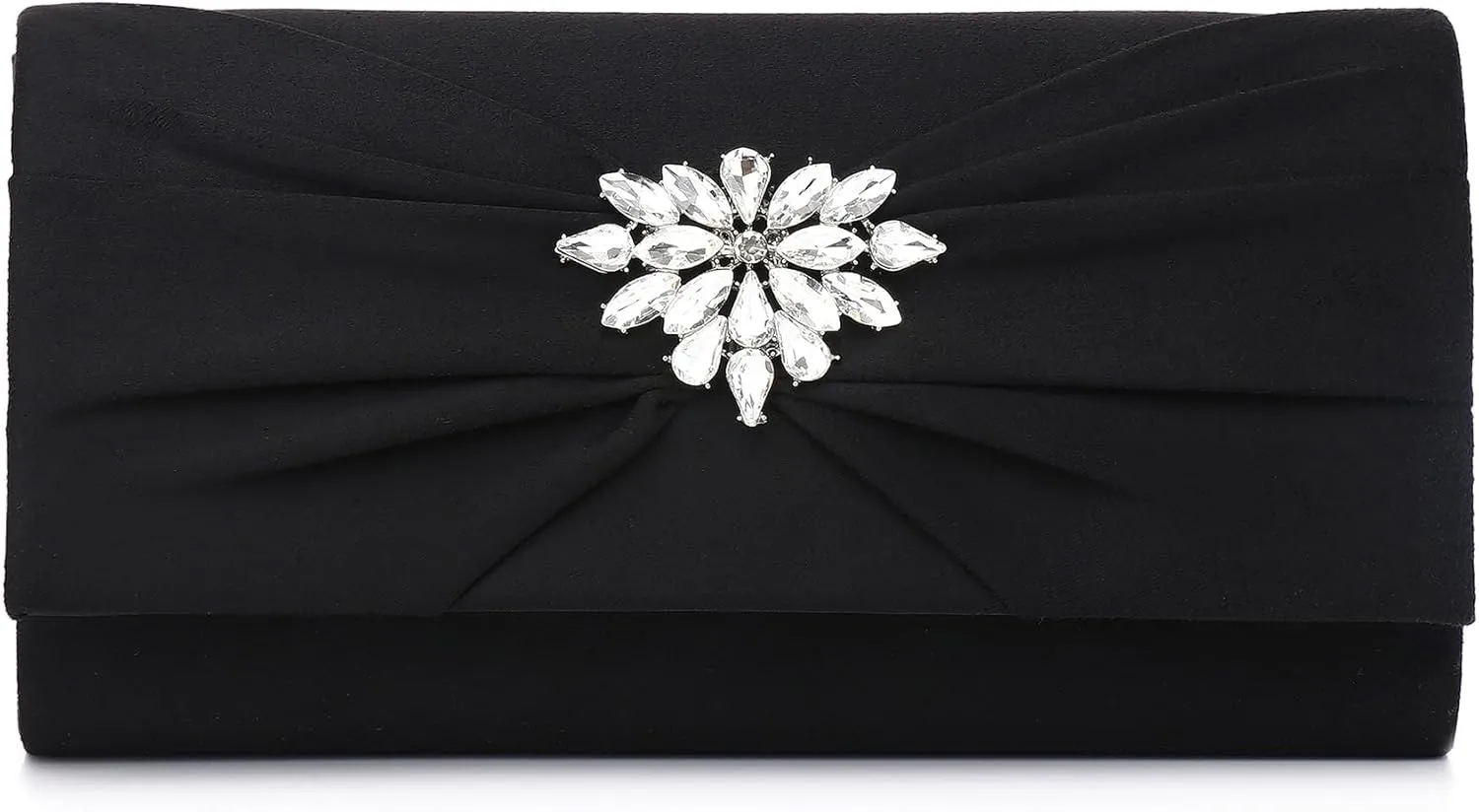 Labair Women's Evening Handbags Pleated Suede Evening Bag Velvet Clutch Bag Wedding Bridal Formal Purse.