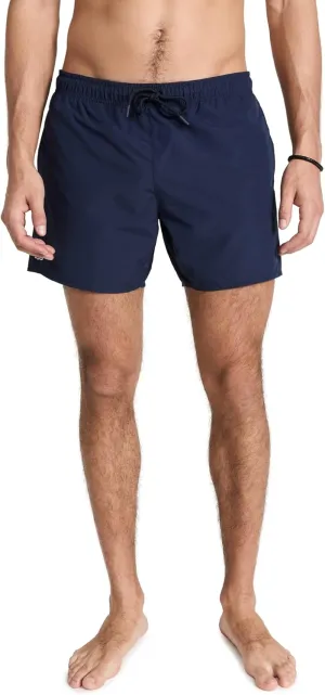 Lacoste Men's Solid Elastic Waist Swim Trunks