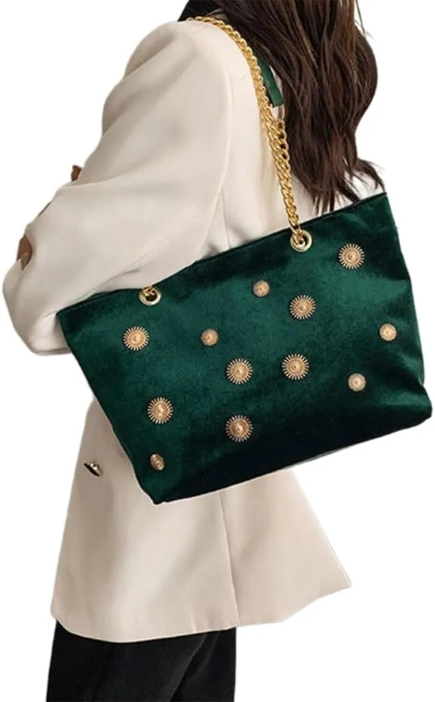 Lady Shoulder Bag Velvet Shoulder Purse Bag Handbag Women Clutch Bag Phone Wallet Purse Velvet Shoulder Bag Handbag