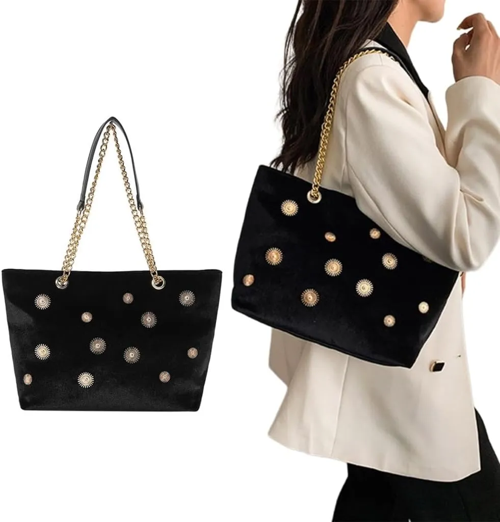 Lady Shoulder Bag Velvet Shoulder Purse Bag Handbag Women Clutch Bag Phone Wallet Purse Velvet Shoulder Bag Handbag