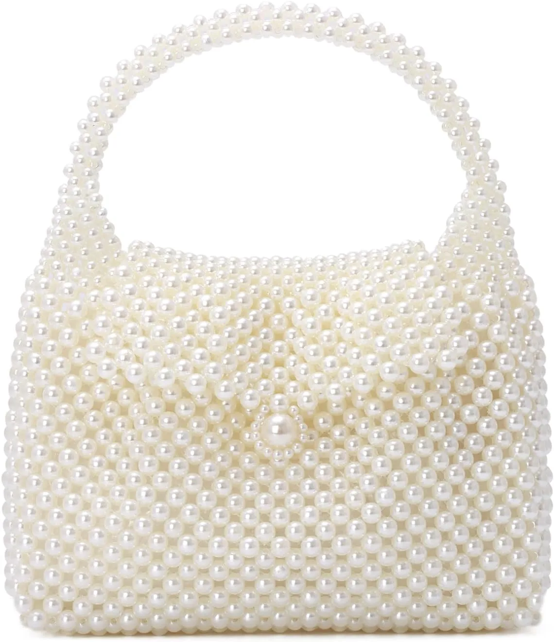 Lanpet Women Pearl Clutch Bag Beaded Evening Bag Wedding Clutch Women Evening Wedding Party Bridal Handbag