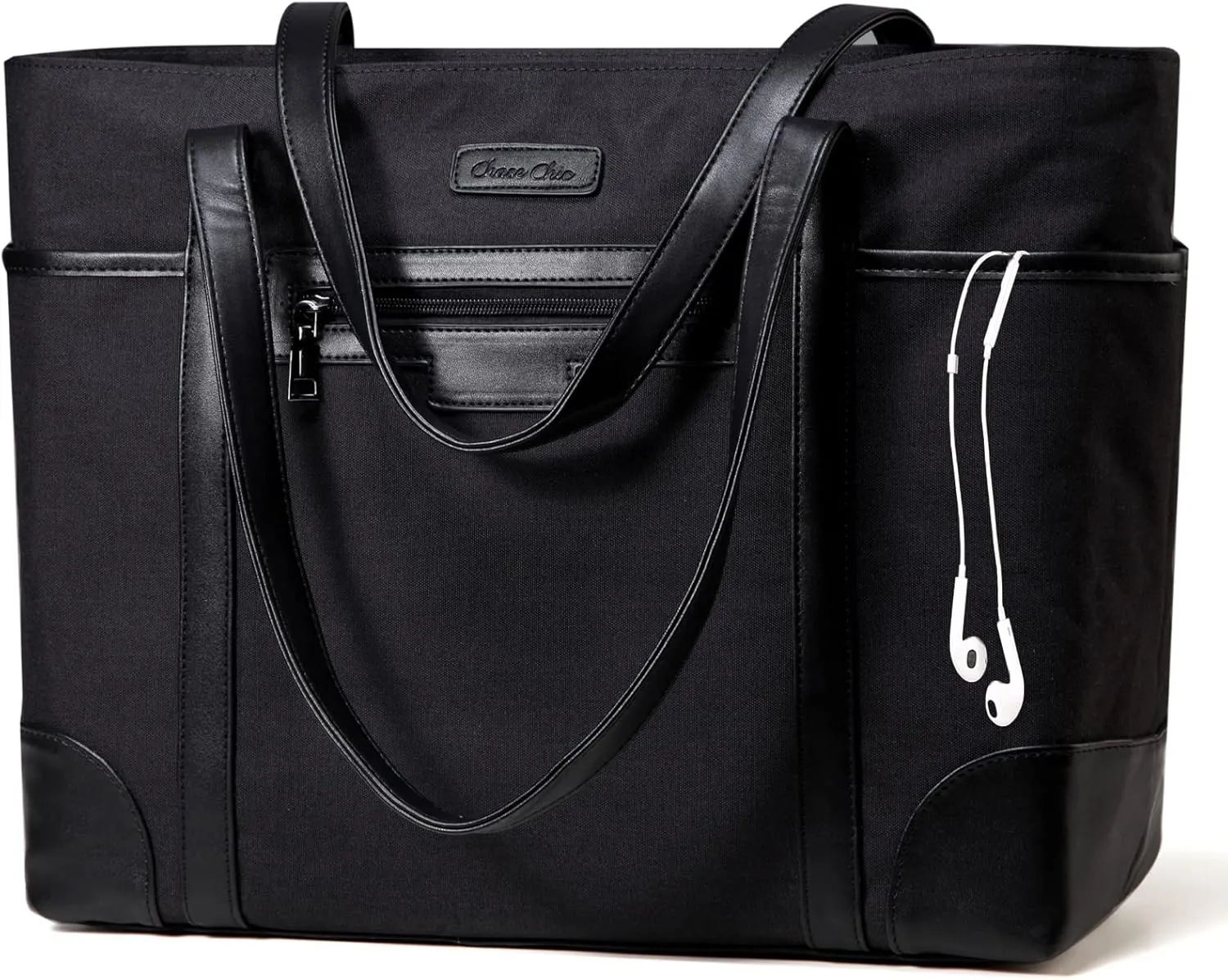 Laptop Bag for Women,ChaseChic Waterproof Classic Teacher's Tote Bag 15.6in Computer Work Bags for Women with Luggage Strap