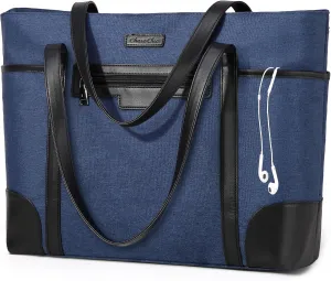 Laptop Bag for Women,ChaseChic Waterproof Classic Teacher's Tote Bag 15.6in Computer Work Bags for Women with Luggage Strap