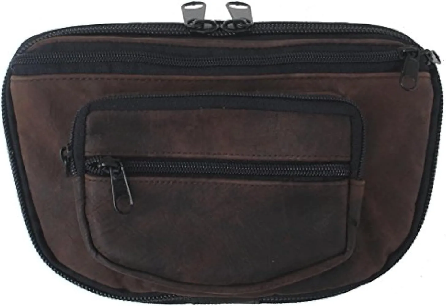 LARGE - Concealed Carry Fanny Pack RUGGED ULTRA-SOFT SUEDE LEATHER-Brown